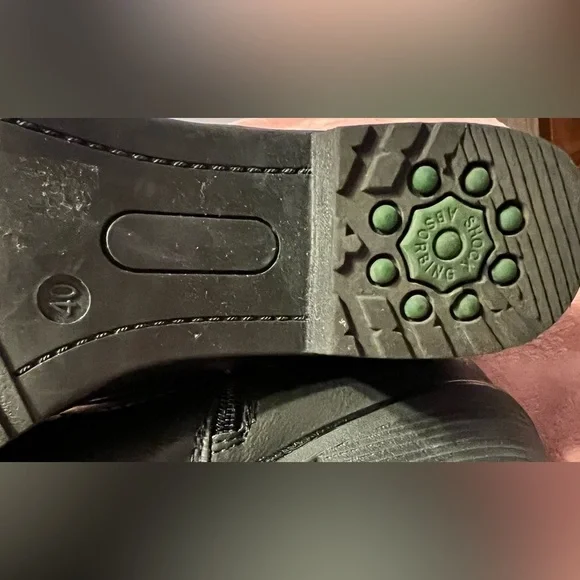 Spring Step Boisa Black water-resistant vegan leather boots shock resist heals - Picture 8 of 10